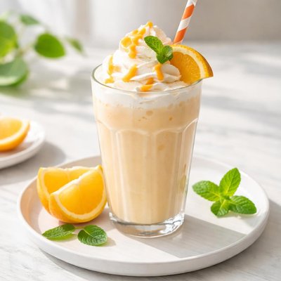 Regular orange cream milkshake