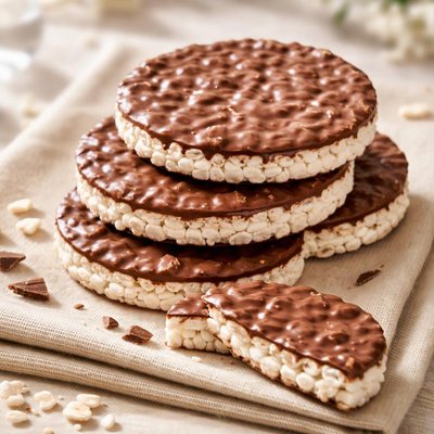 Reiswaffel mit schoko