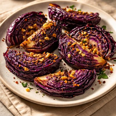 Repolho roxo assado