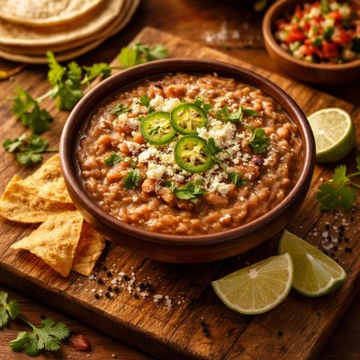 Restaurant refried beans