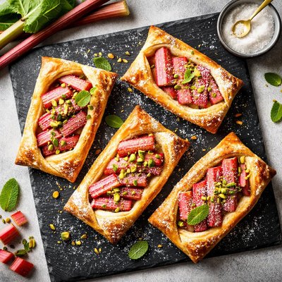 Rhubarb pastry