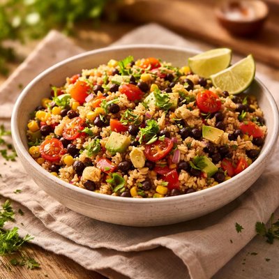 Rice and bean salad