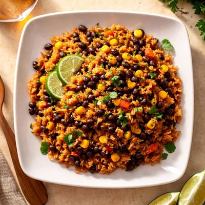Rice and beans with corn