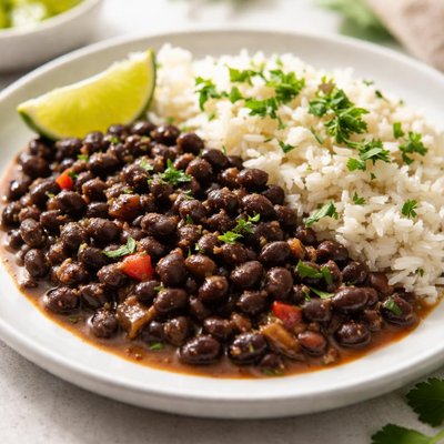 Rice and black beans