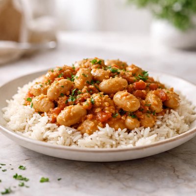 Rice and butter beans