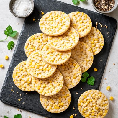 Rice and corn crackers