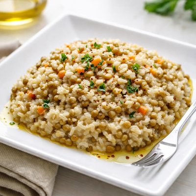 Rice and lentil porridge