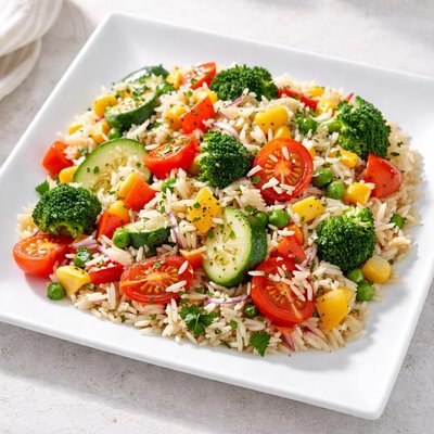 Rice and vegetables