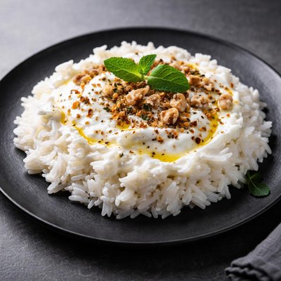 Rice and yoghurt