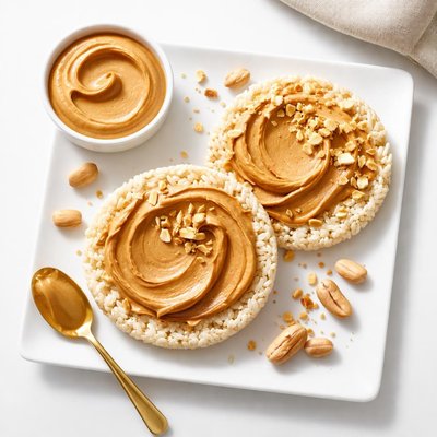 Rice cake and peanut butter
