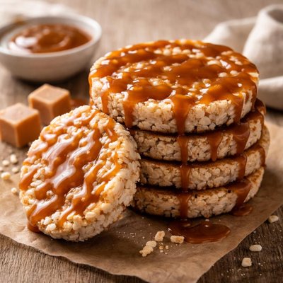 Rice cake caramel