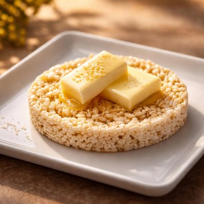 Rice cake with butter