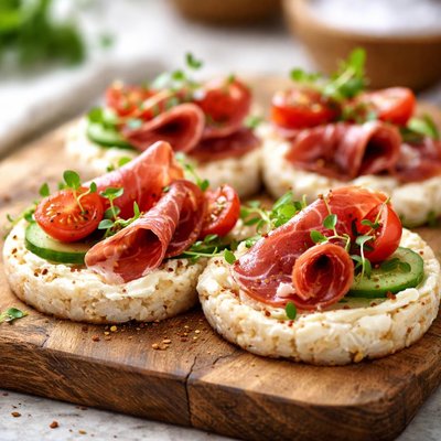 Rice cake with cured meat