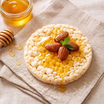 Rice cake with honey