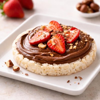 Rice cake with nutella