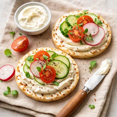 Rice cake with spread