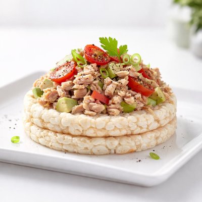Rice cake with tuna