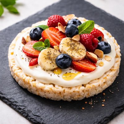Rice cake with yogurt