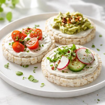 Rice cakes with spread