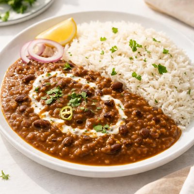 Rice dal makhani