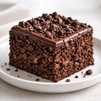 Rice krispie square totally chocolatey