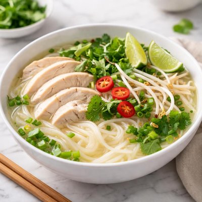 Rice noodle soup