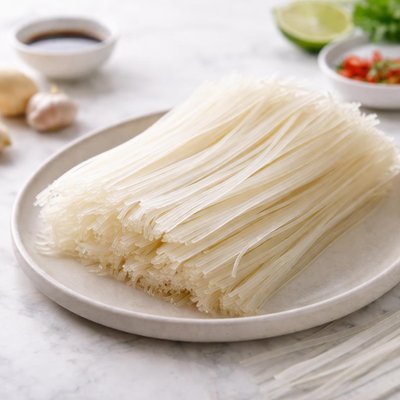 Rice noodles uncooked