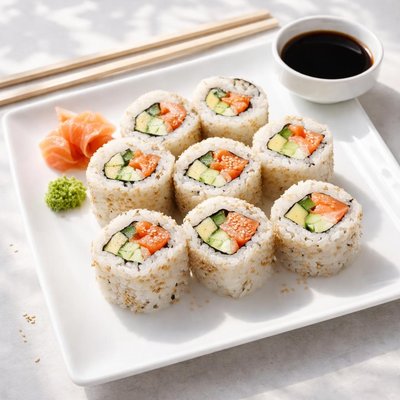 Rice sushi roll