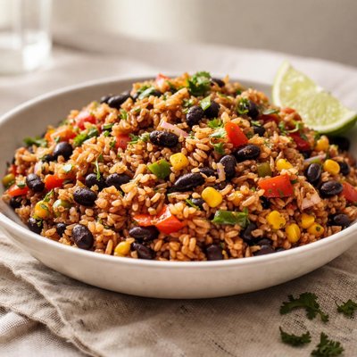 Rice with beans and vegetables