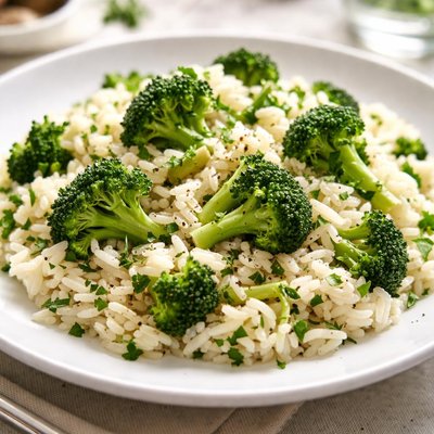 Rice with broccoli