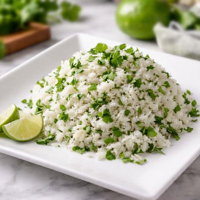 Rice with cilantro