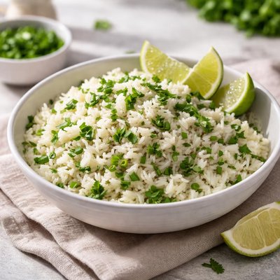 Rice with cilantro and lime