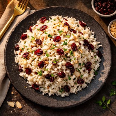 Rice with cranberries