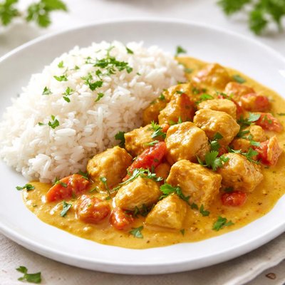 Rice with curry sauce