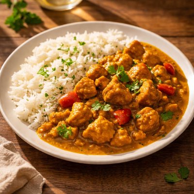 Rice with curry source