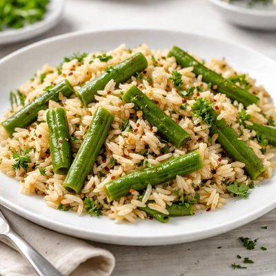 Rice with green beans