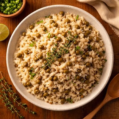 Rice with gungo peas