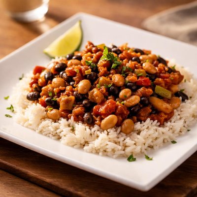 Rice with lenten beans
