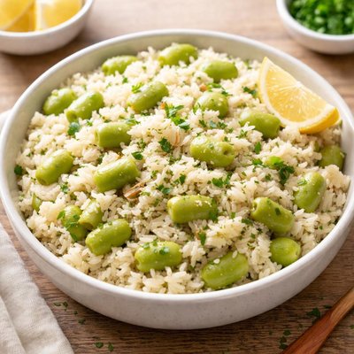 Rice with lima beans