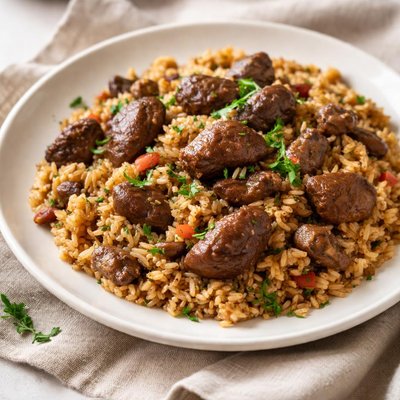 Rice with liver and gizzards
