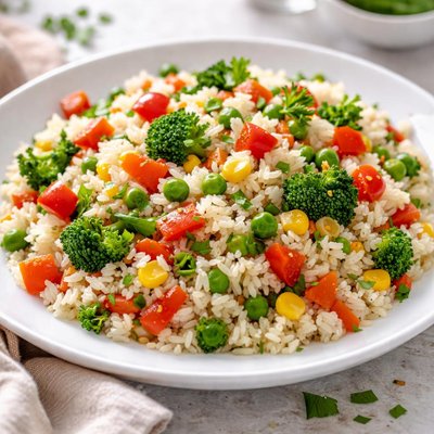 Rice with mixed vegetables