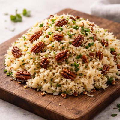 Rice with pecans
