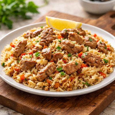 Rice with pork