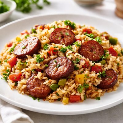 Rice with sausage