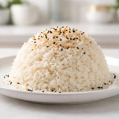 Rice with sesame seeds
