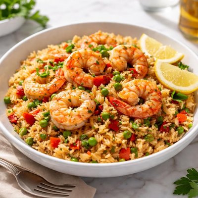 Rice with shrimps