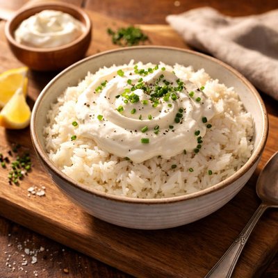 Rice with sour cream
