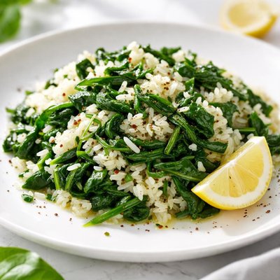 Rice with spinach