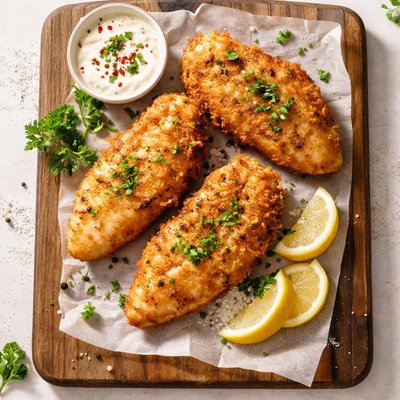 Riceflour battered chicken breast