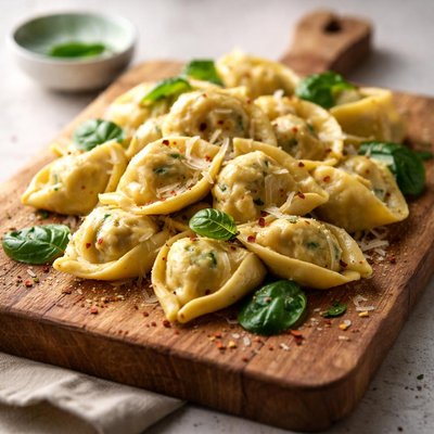 Ricotta and spinach tortellini